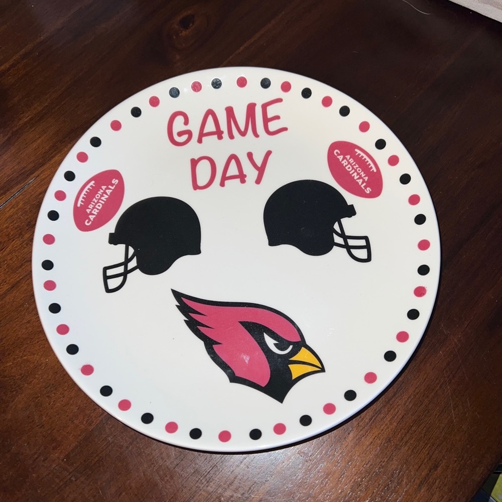 Arizona Cardinals Game day dinner plates NEW 10”